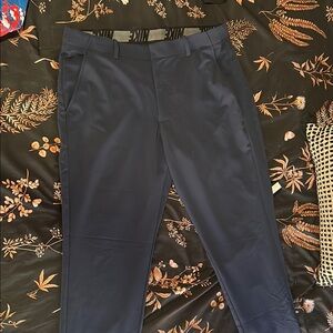 Nike Blue Dress Pants with Elastic Waistband and Straight Leg